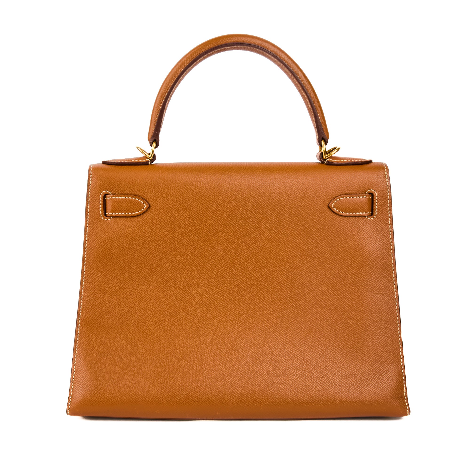 HERMES - Kelly 28 Sellier Epsom Gold Leather Handbag - Handbag