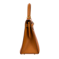 HERMES - Kelly 28 Sellier Epsom Gold Leather Handbag - Handbag