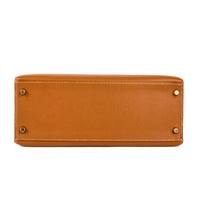 HERMES - Kelly 28 Sellier Epsom Gold Leather Handbag - Handbag