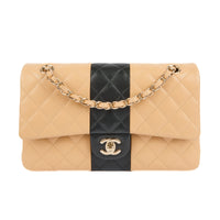 CHANEL - Classic Timeless 11.12 Bi-color beige black shoulder bag - Handbag