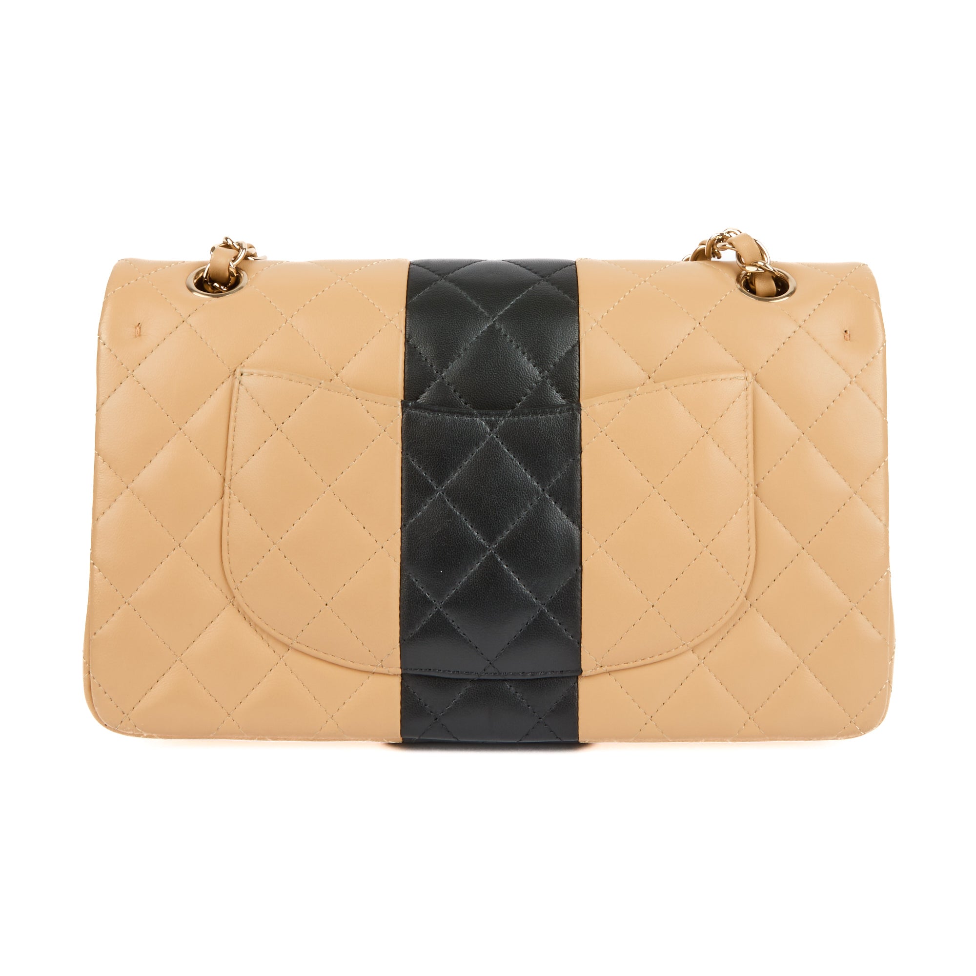 CHANEL - Classic Timeless 11.12 Bi-color beige black shoulder bag - Handbag