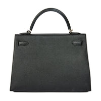 HERMES - Sac à main Kelly 32 cuir Epsom noir - Handbag