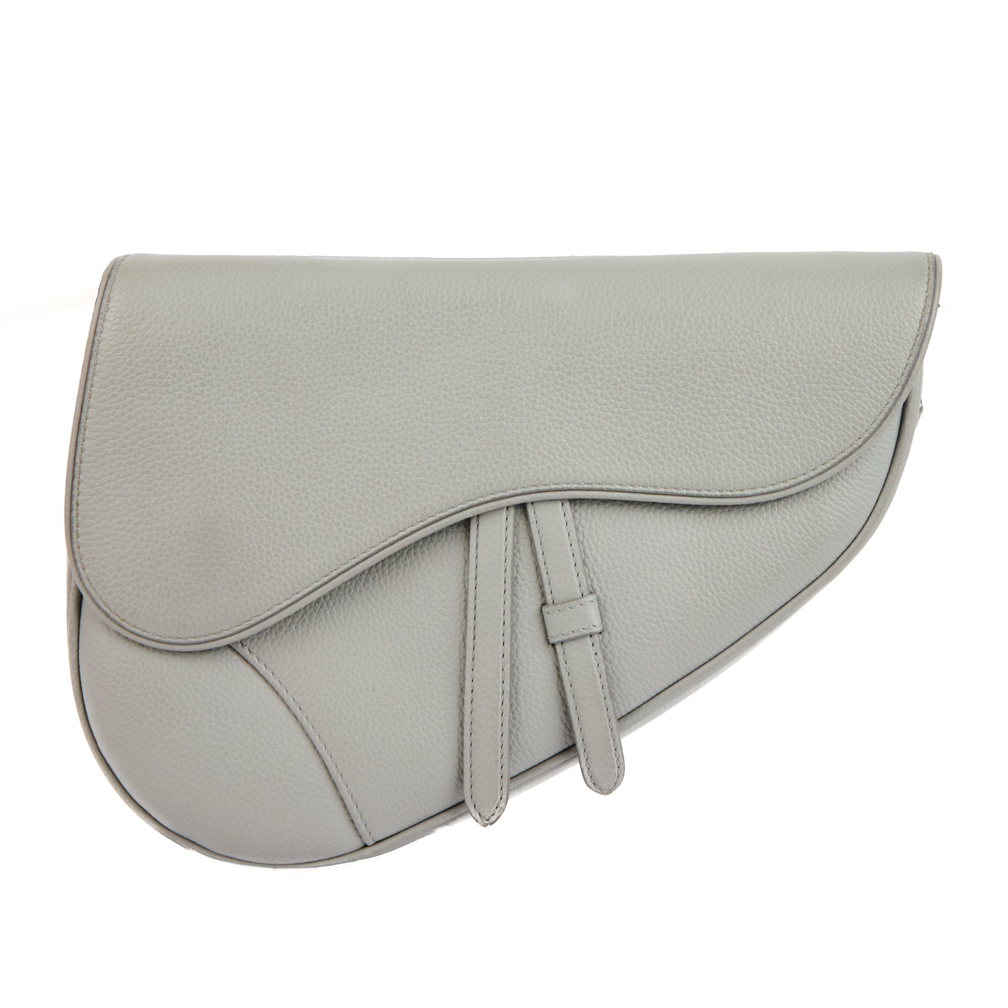 DIOR - Sac bandoulière Saddle Men cuir gris - Handbag