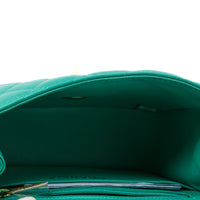 CHANEL - Mini Timeless Square shoulder bag in turquoise leather - Handbag