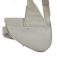 DIOR - Sac bandoulière Saddle Men cuir gris - Handbag