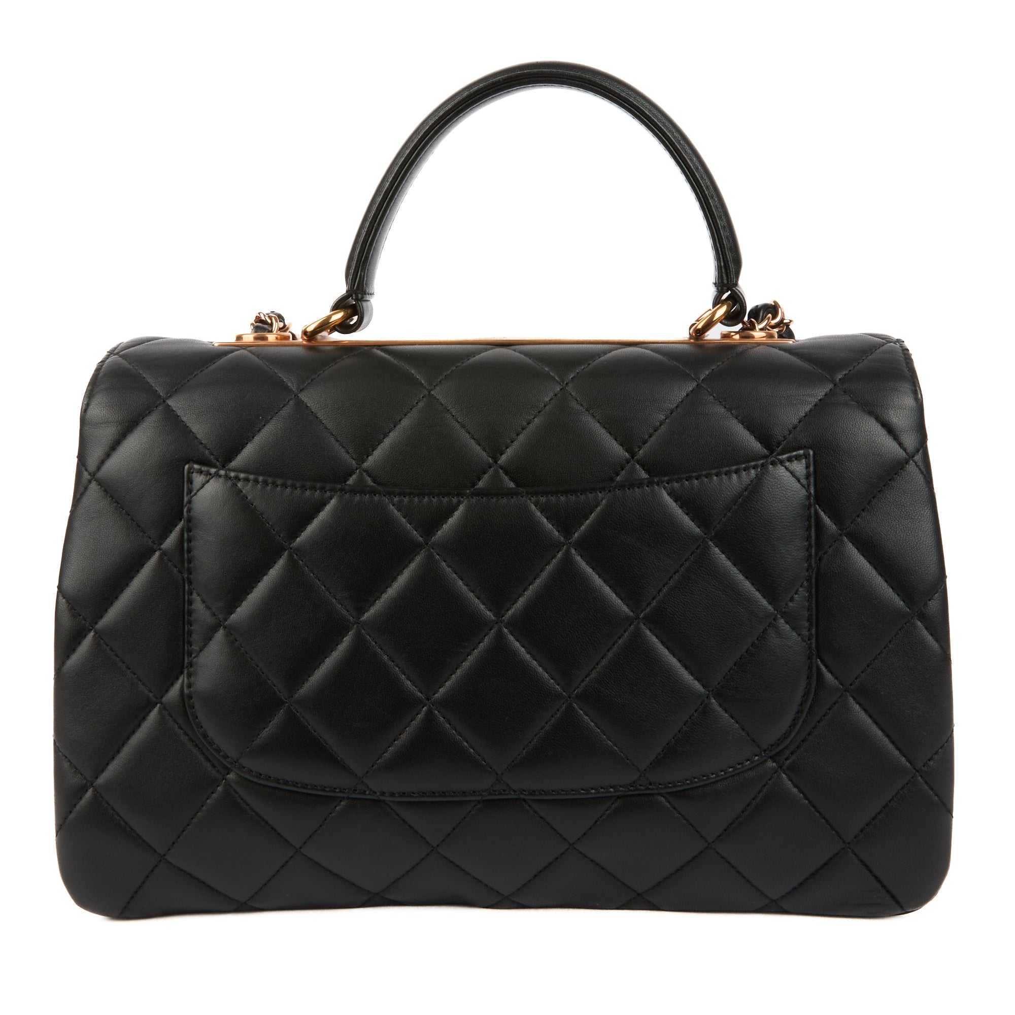 CHANEL - Sac à main Trendy CC GM cuir matelassé noir - Handbag