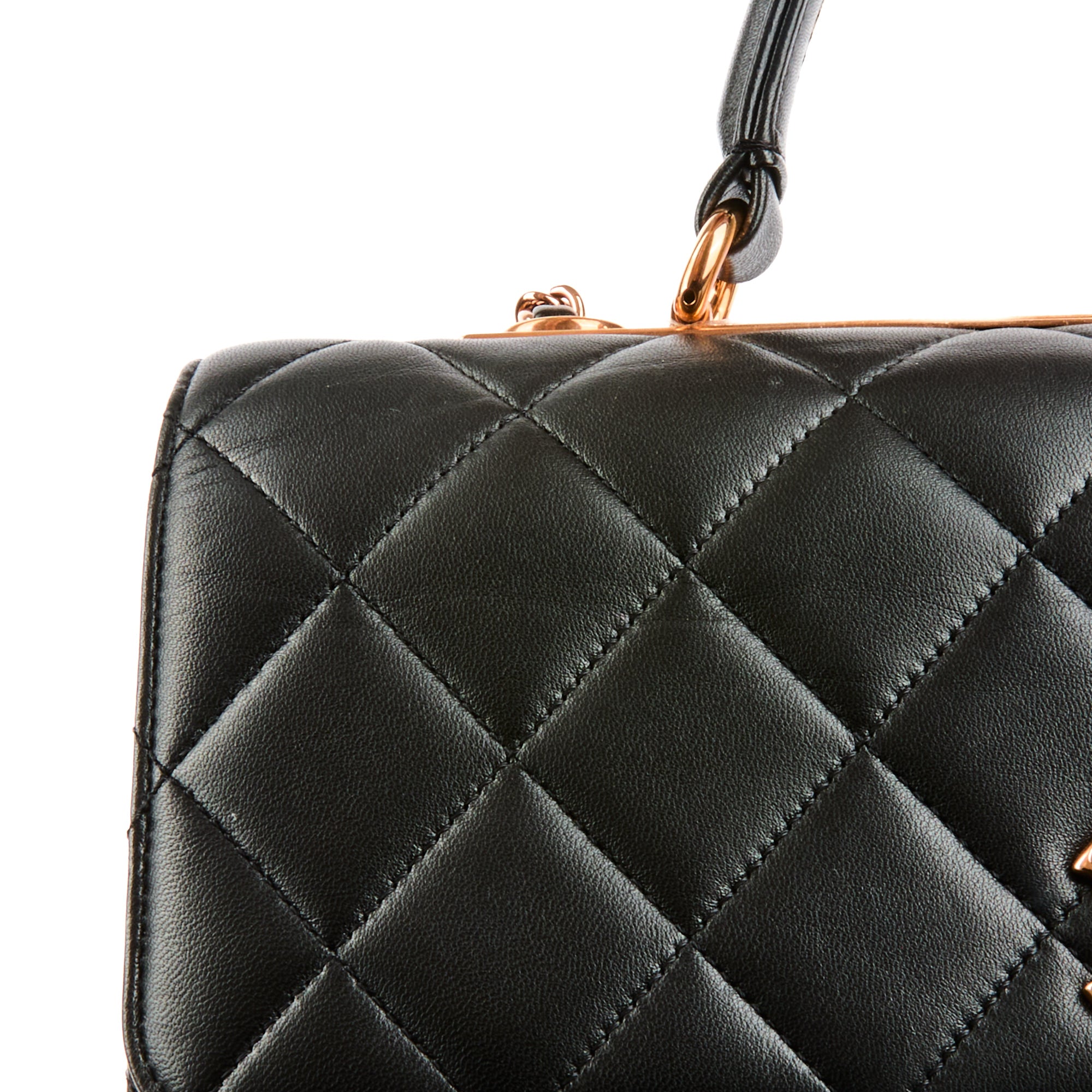 CHANEL - Sac à main Trendy CC GM cuir matelassé noir - Handbag