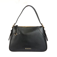 GUCCI - Sac à main Emblem GG cuir noir - Handbag