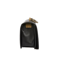 CHANEL - Sac à main Boy Handle cuir matelassé noir - Handbag
