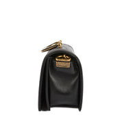 CHANEL - Sac à main Boy Handle cuir matelassé noir - Handbag