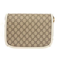 GUCCI - Sac bandoulière Horsebit 1955 toile GG Guccissima blanc - Handbag