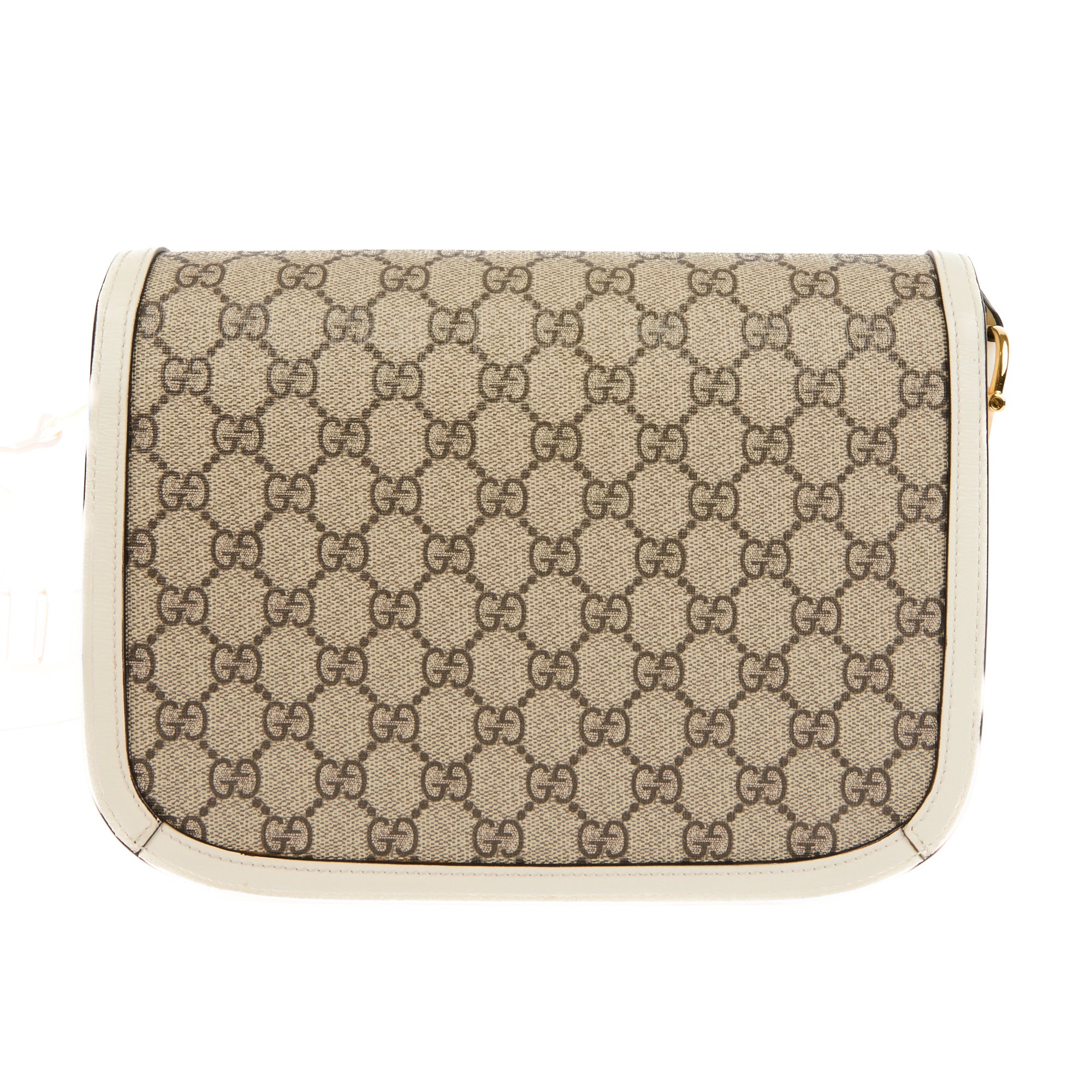 GUCCI - Sac bandoulière Horsebit 1955 toile GG Guccissima blanc - Handbag