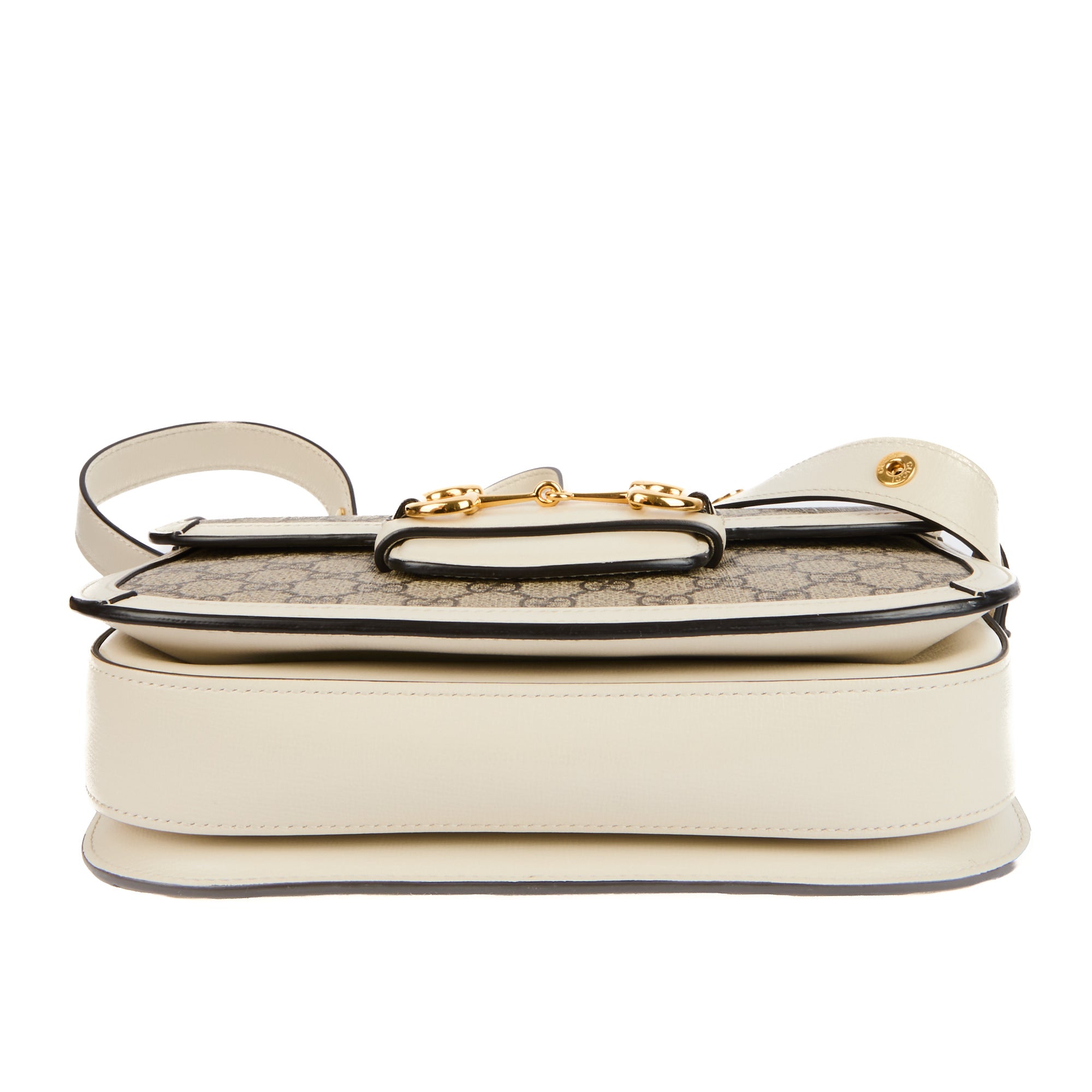 GUCCI - Sac bandoulière Horsebit 1955 toile GG Guccissima blanc - Handbag
