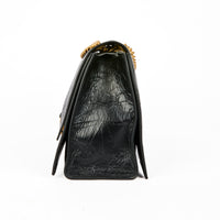 BALENCIAGA - Sac bandoulière Crush chain medium cuir noir - Handbag