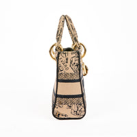 DIOR - Sac bandoulière Mini Lady Dior D-Lite toile Paris - Handbag
