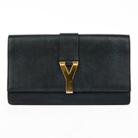 SAINT LAURENT - Pochette à main Chyc cuir noir - Hand pouch