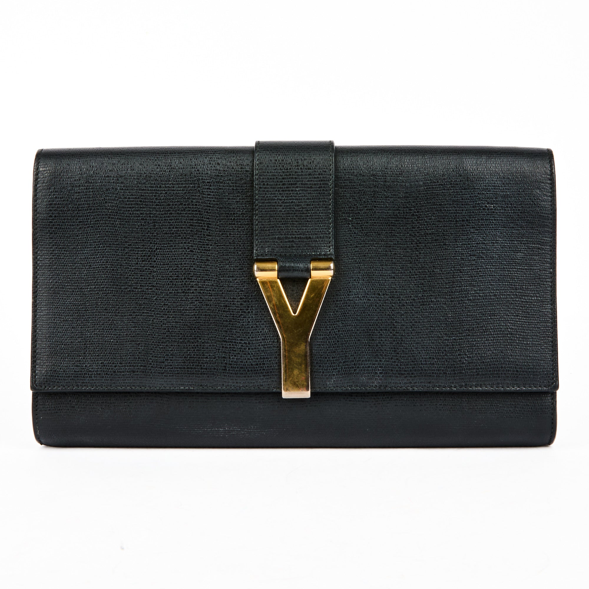 SAINT LAURENT - Pochette à main Chyc cuir noir - Hand pouch