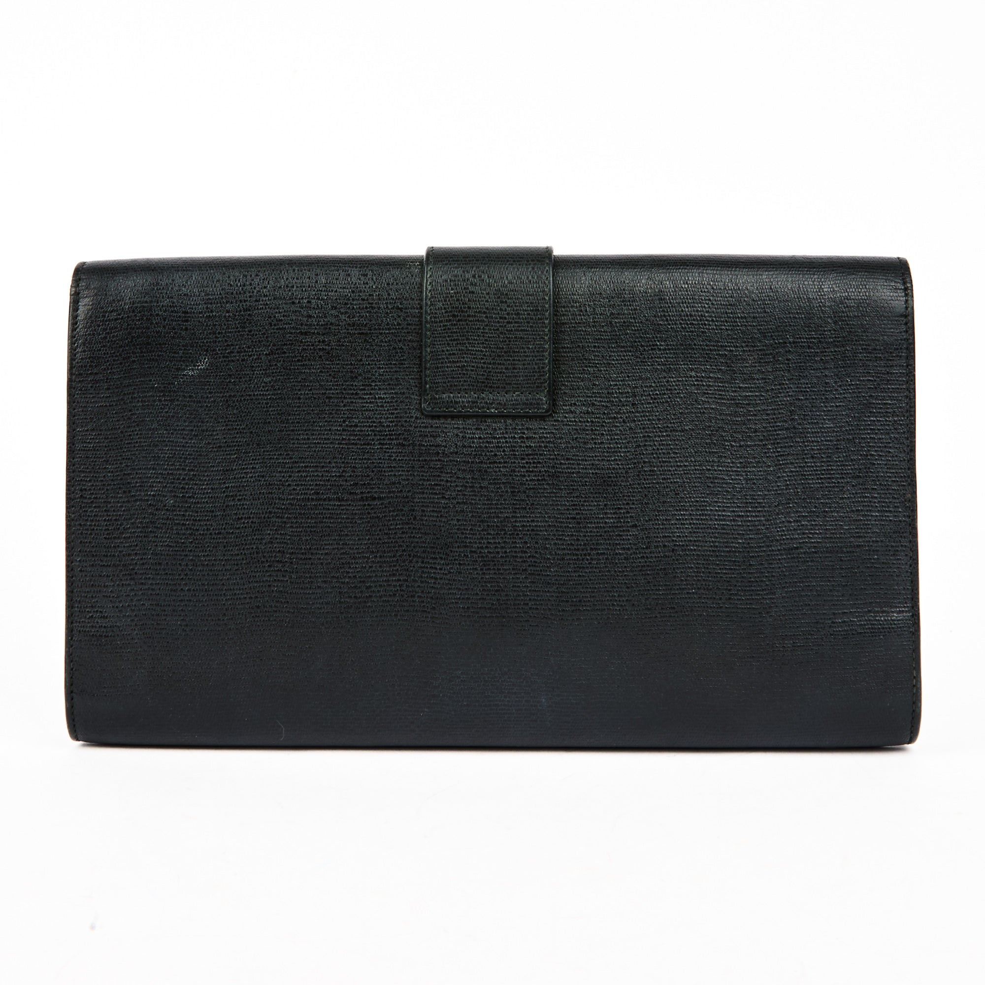 SAINT LAURENT - Pochette à main Chyc cuir noir - Hand pouch