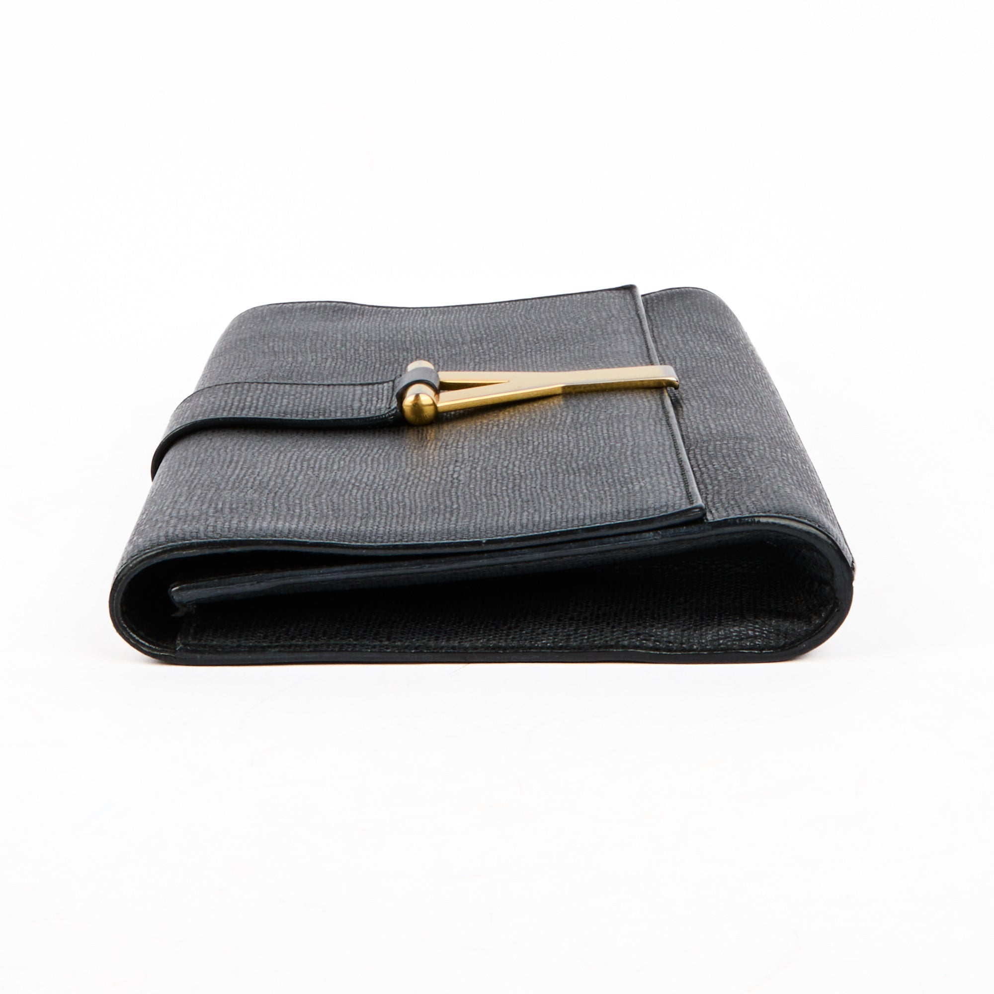 SAINT LAURENT - Pochette à main Chyc cuir noir - Hand pouch