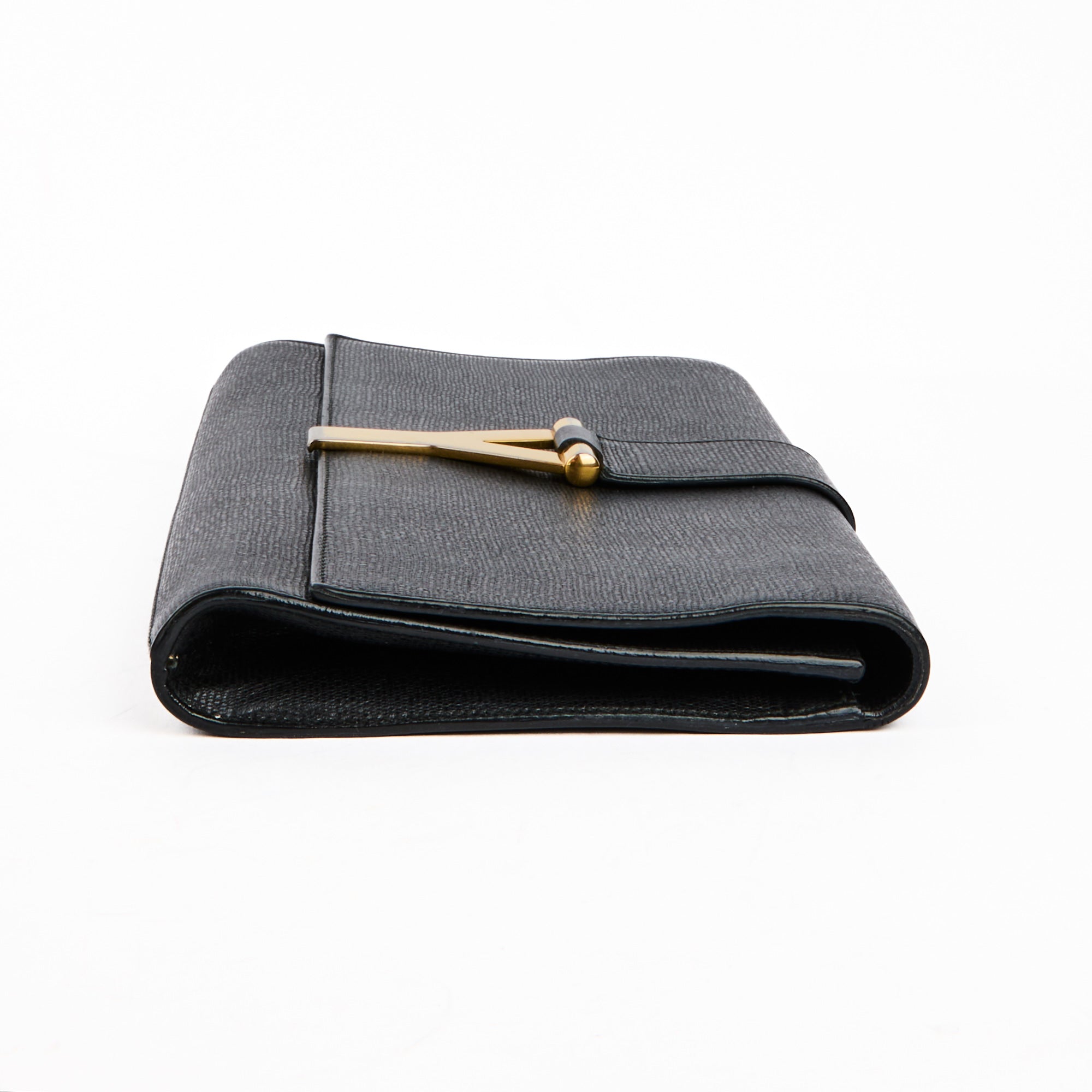 SAINT LAURENT - Pochette à main Chyc cuir noir - Hand pouch