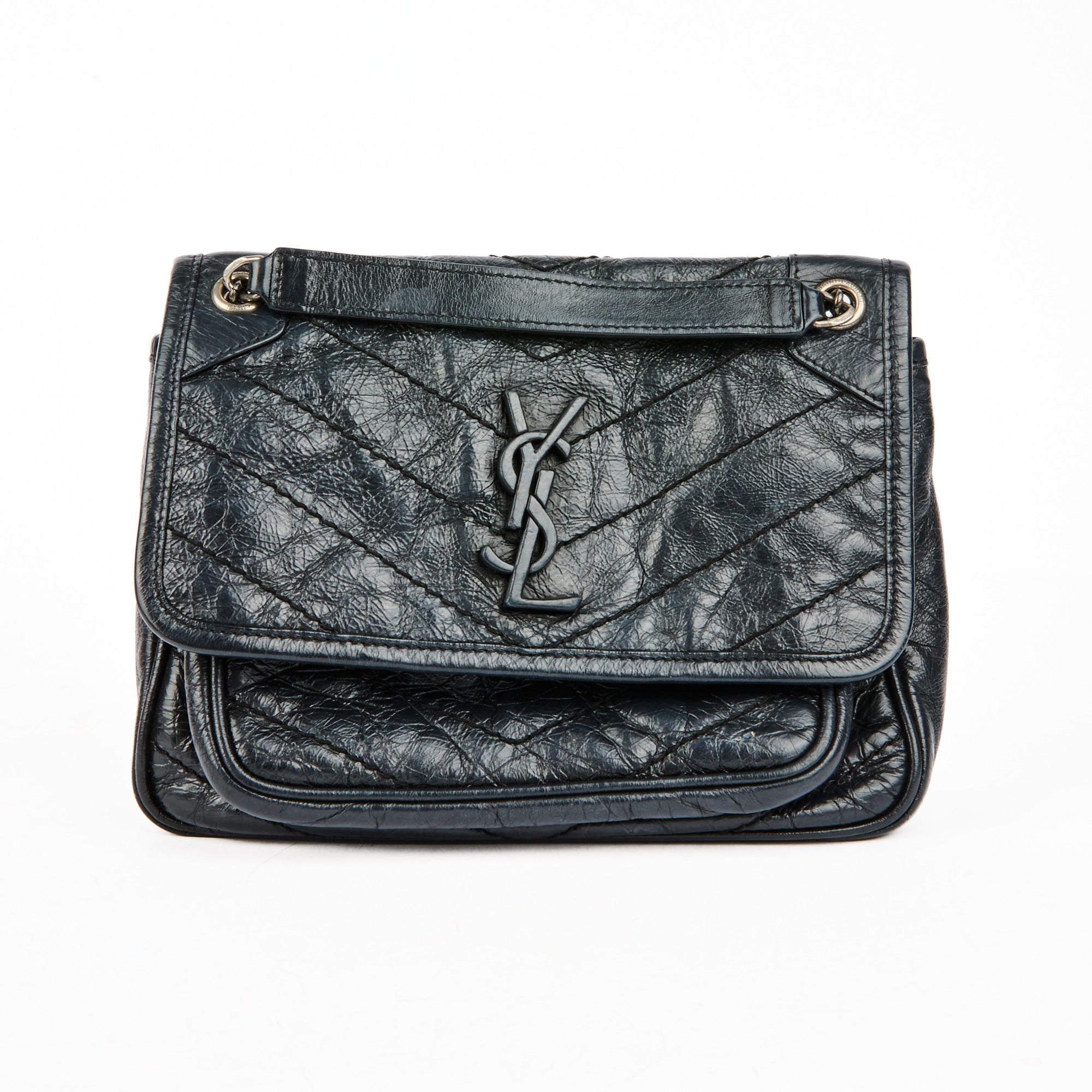 SAINT LAURENT - Baby Niki shoulder bag in black leather - Handbag
