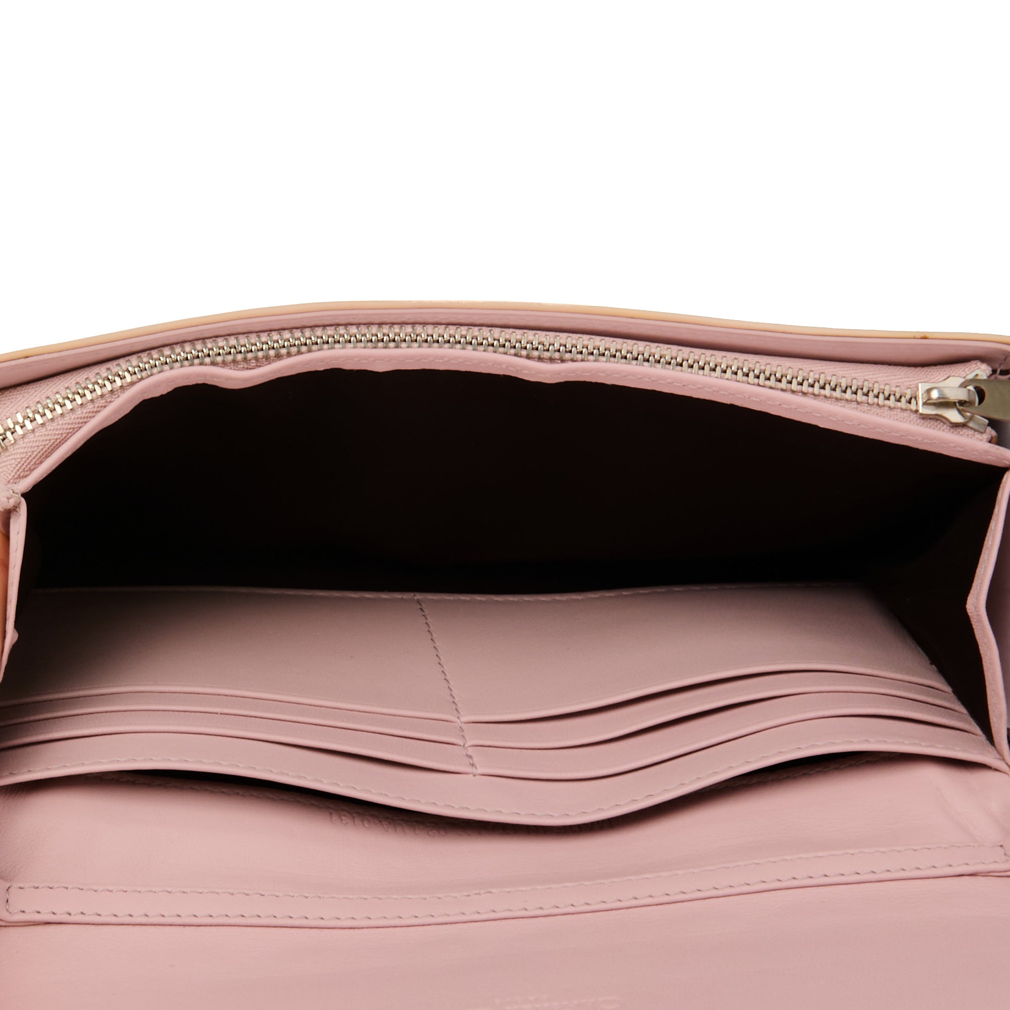 DIOR - Portefeuille Wallet on Chain cuir Cannage cuir verni rose - Hand Bag