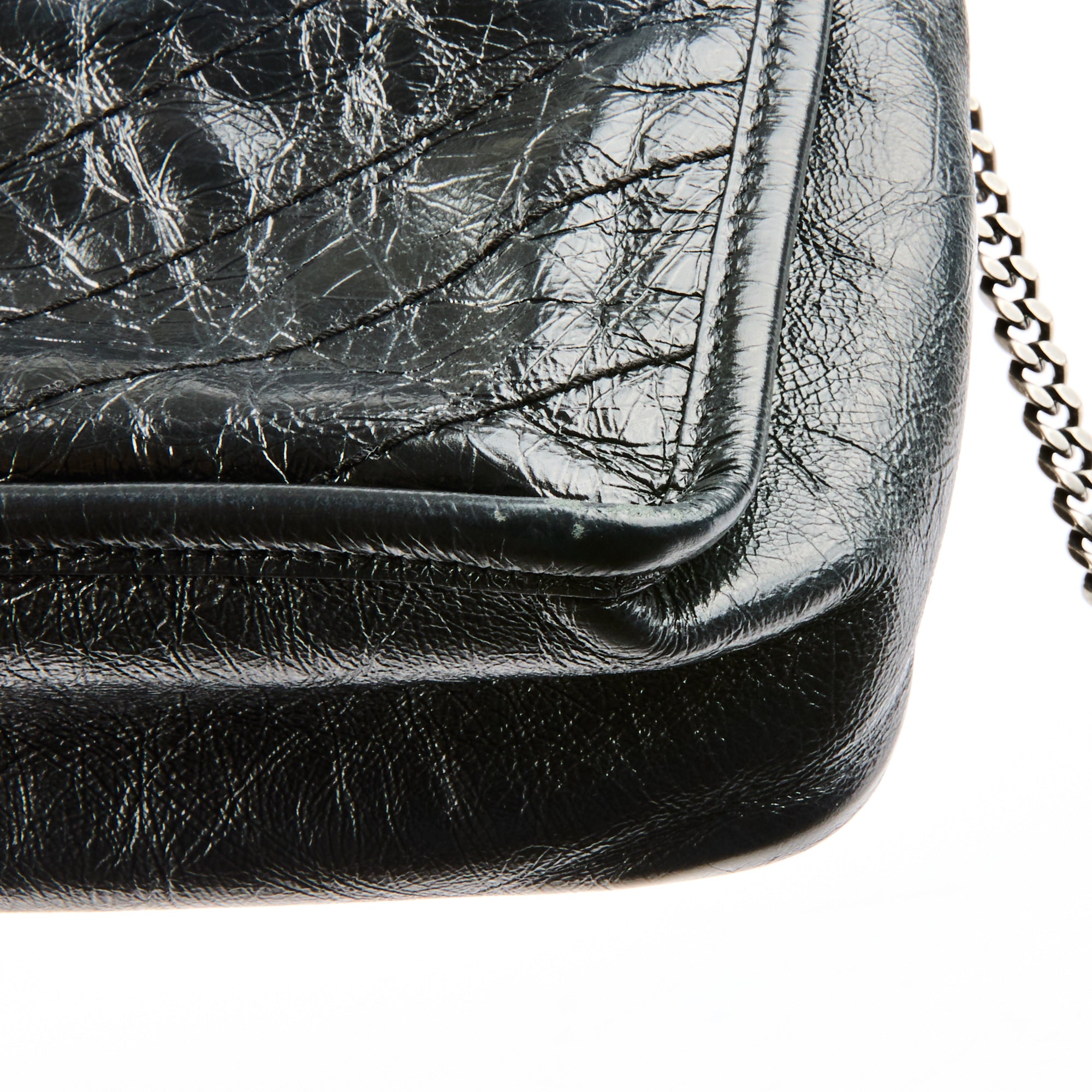 SAINT LAURENT - Baby Niki shoulder bag in black leather - Handbag