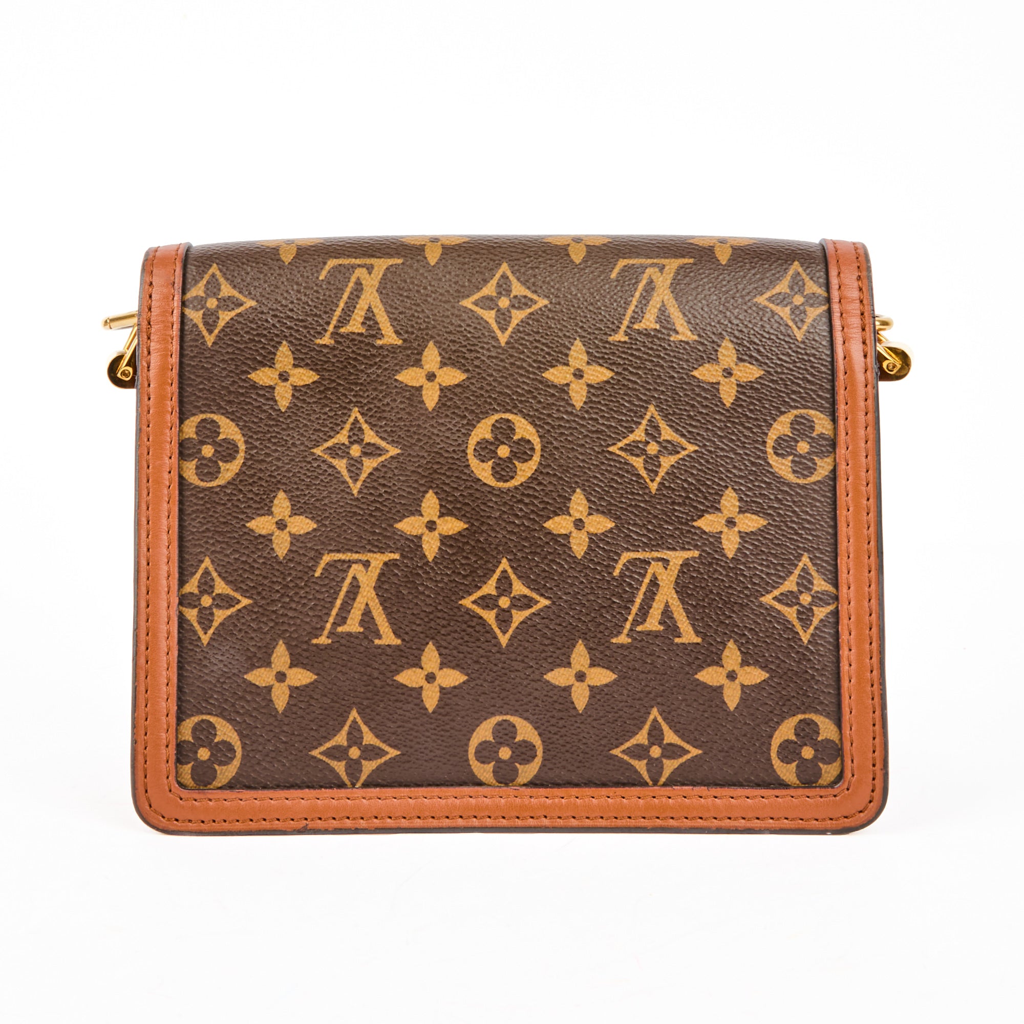 LOUIS VUITTON - Sac bandoulière Dauphine cuir marron - Handbag