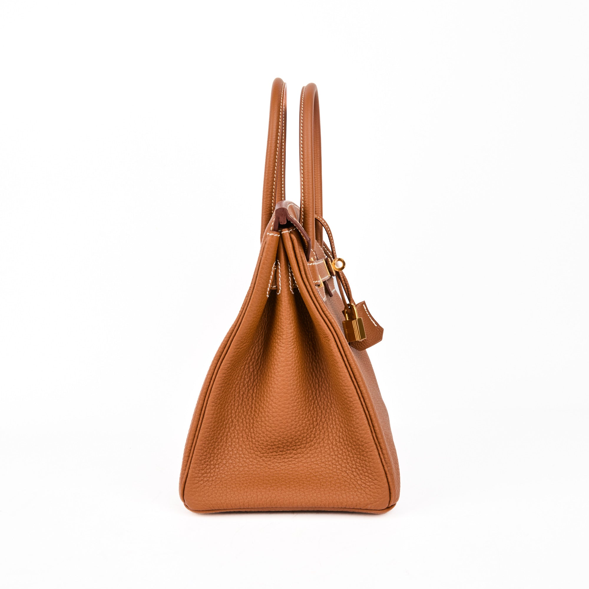 HERMES - Sac à main Birkin 30 Retourné cuir Togo Gold