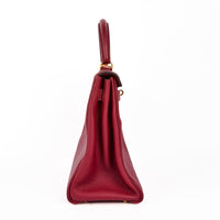 HERMES - Sac à main Kelly 28 Retourné cuir Togo Rouge H - Handbag