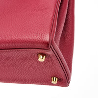 HERMES - Sac à main Kelly 28 Retourné cuir Togo Rouge H - Handbag