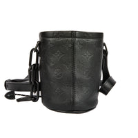 LOUIS VUITTON - Sac bandoulière Chalk Nano cuir Monogram Shadow noir - Handbag