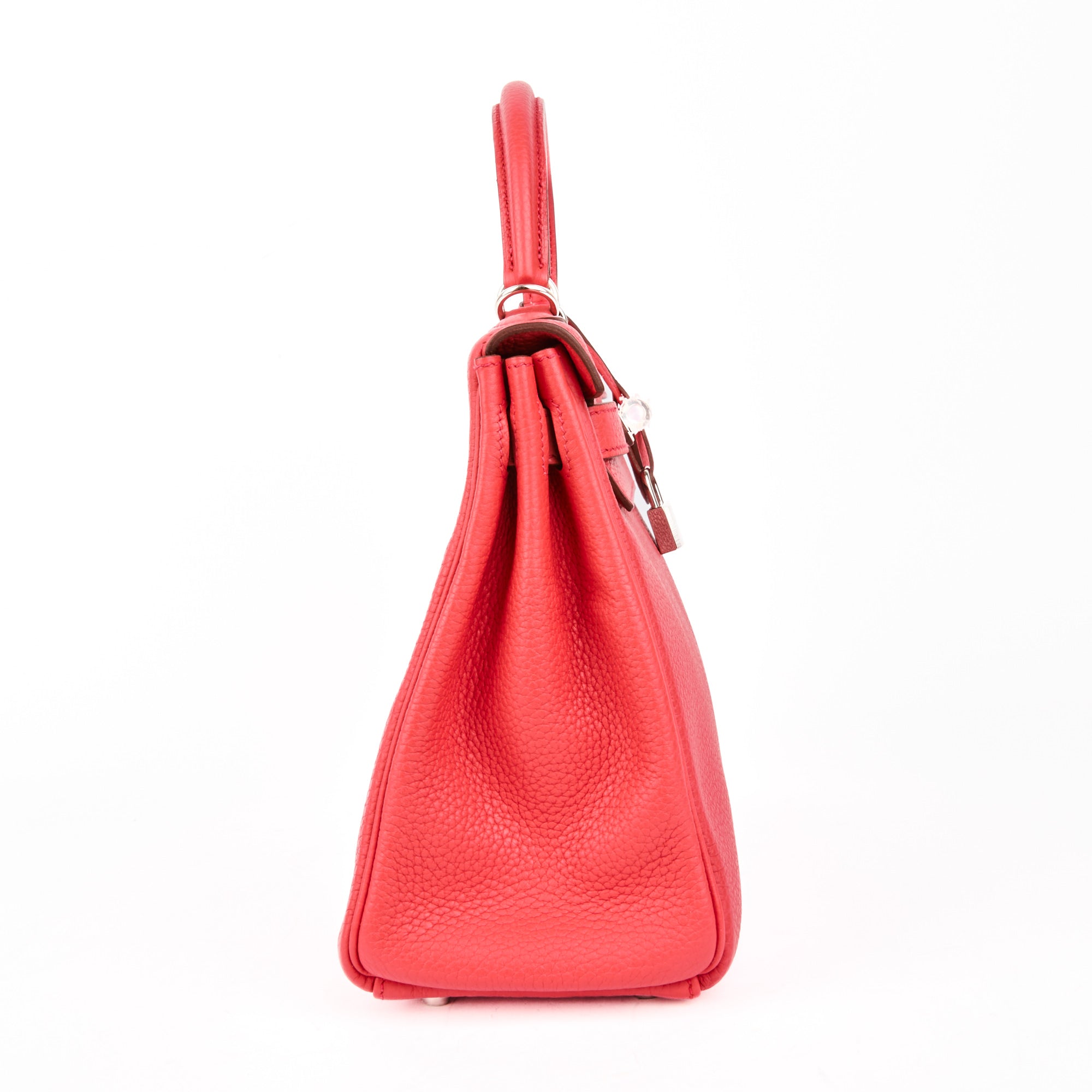 HERMES - Kelly 28 Retourné handbag in Rose Bougainvillier Clemence leather - Handbag