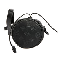 LOUIS VUITTON - Sac bandoulière Chalk Nano cuir Monogram Shadow noir - Handbag