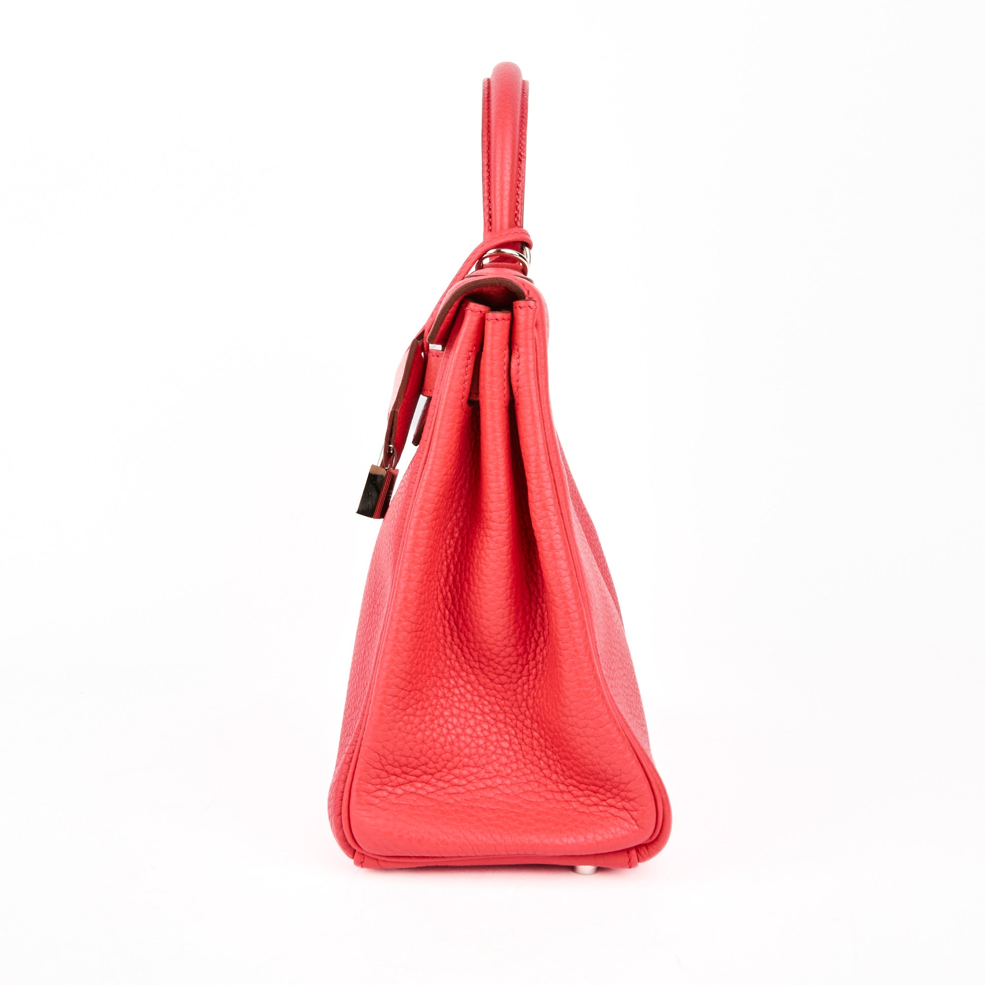 HERMES - Kelly 28 Retourné handbag in Rose Bougainvillier Clemence leather - Handbag