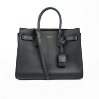 SAINT LAURENT - Baby Black Leather Day Handbag - Hand Bag