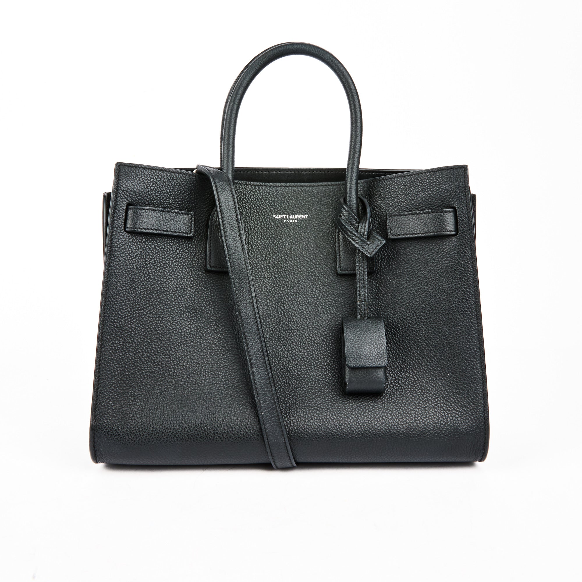 SAINT LAURENT - Baby Black Leather Day Handbag - Hand Bag