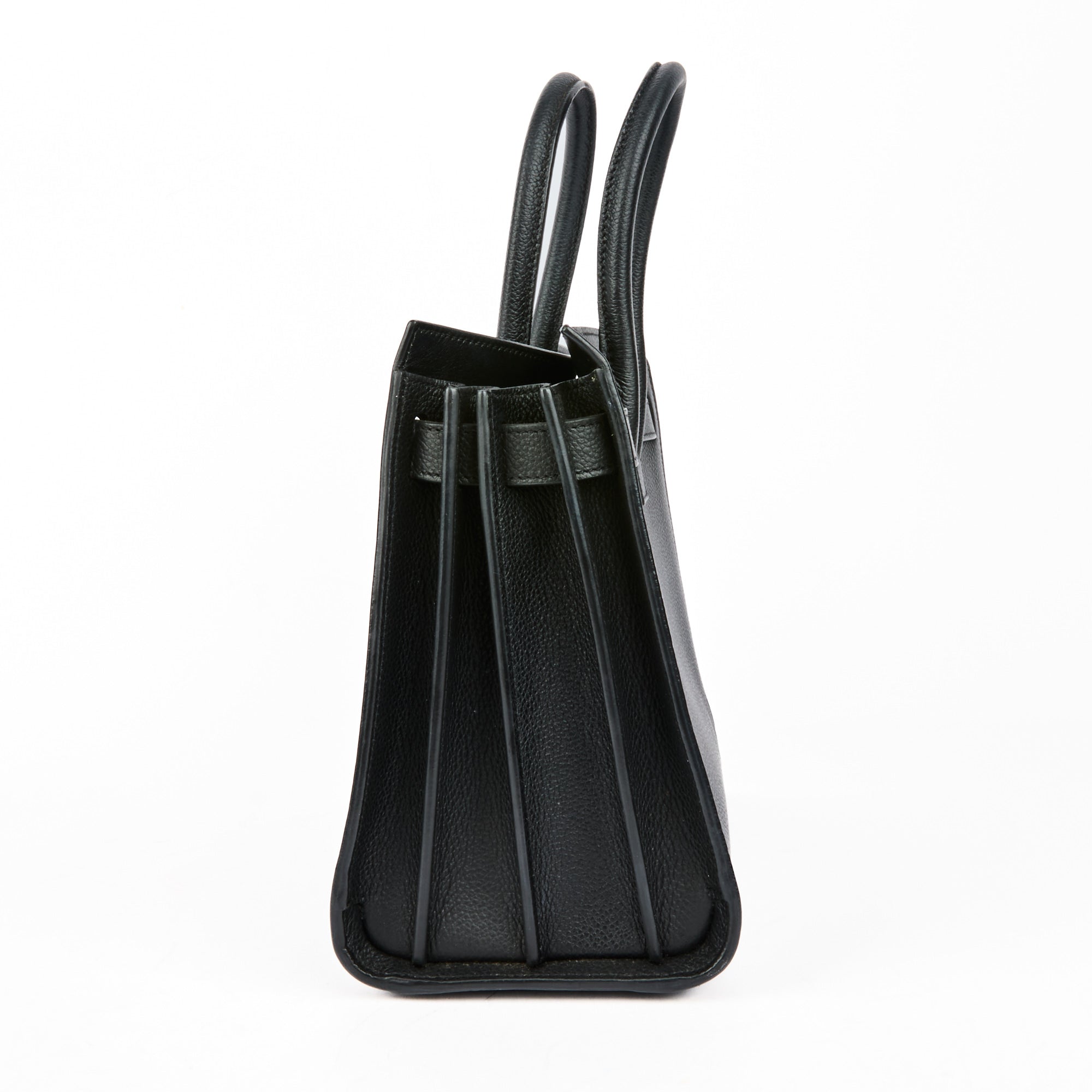 SAINT LAURENT - Baby Black Leather Day Handbag - Hand Bag