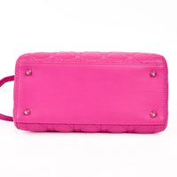 DIOR - Sac bandoulière Lady Dior Medium cuir rose - Hand Bag