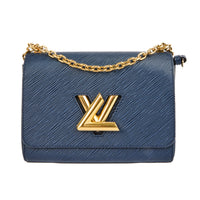 LOUIS VUITTON - Sac bandoulière Twist MM cuir Epi bleu marine - Hand Bag