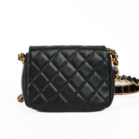 CHANEL - Sac bandoulière Mini classique cuir caviar noir - Handbag