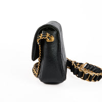 CHANEL - Sac bandoulière Mini classique cuir caviar noir - Handbag