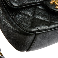 CHANEL - Sac bandoulière Mini classique cuir caviar noir - Handbag
