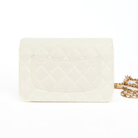 CHANEL - Sac à main wallet on chain Classique Charms cuir blanc - Handbag