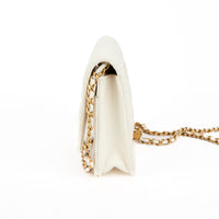 CHANEL - Sac à main wallet on chain Classique Charms cuir blanc - Handbag