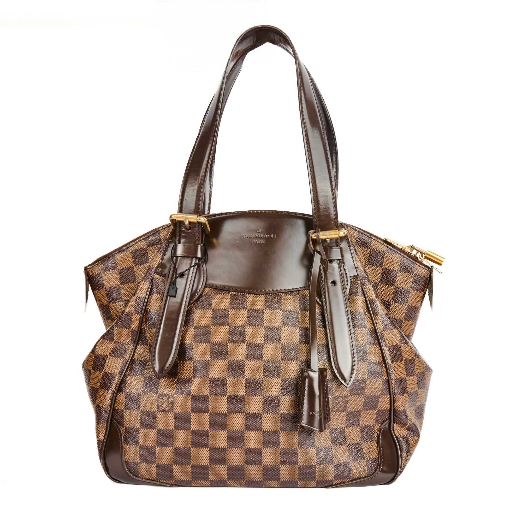 LOUIS VUITTON - Sac à main Verona toile Damier ébène - Handbag