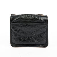 SAINT LAURENT - Sac à main Niki Mini Square cuir noir - Hand bag