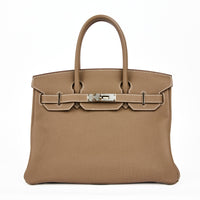 HERMES - Birkin 30 Togo leather Etoupe Handbag