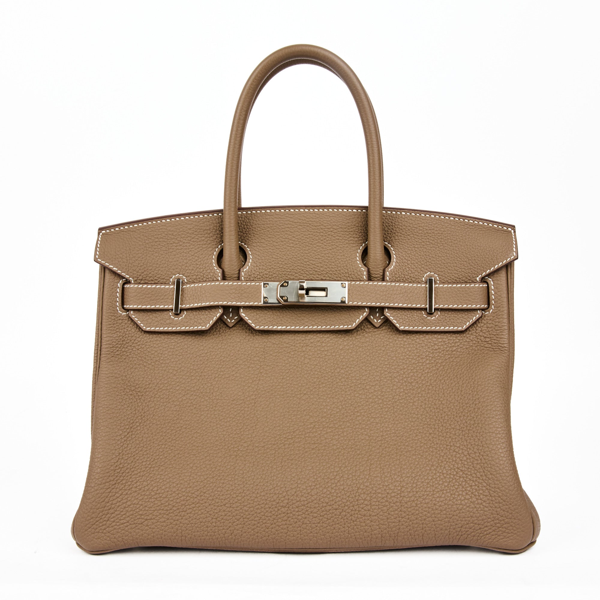 HERMES - Birkin 30 Togo leather Etoupe Handbag