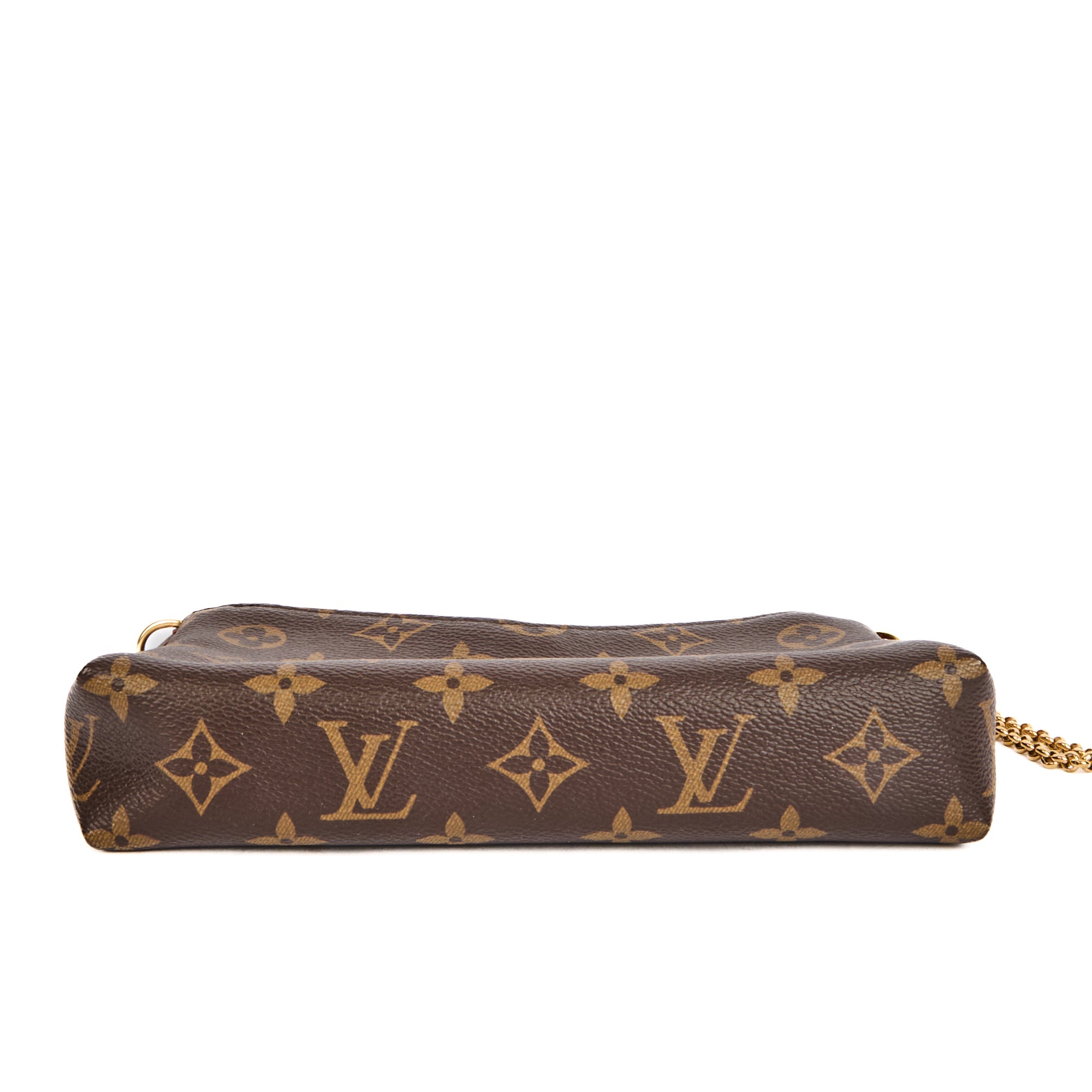 LOUIS VUITTON - Sac bandoulière Mini Pallas toile Monogram cuir rouge - Handbag